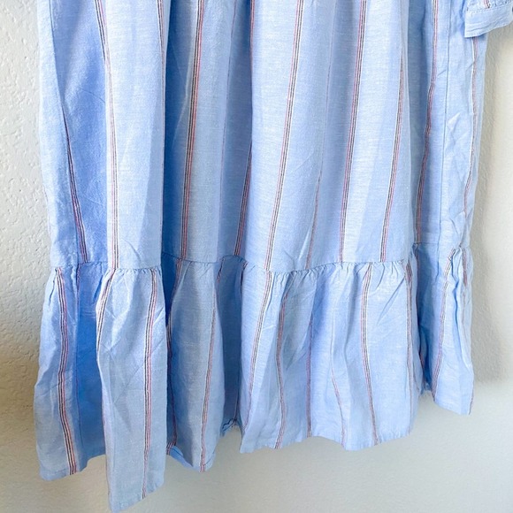 NWT Old Navy Blue Stripe Button Down Dress - Picture 8 of 12